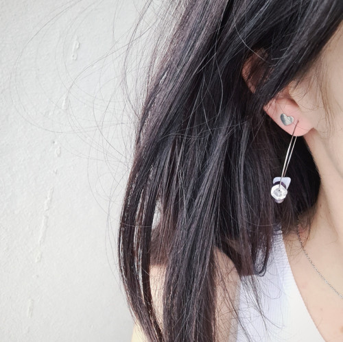 Simple hoops - chalcedon, ametyst, křišťál — foto 2