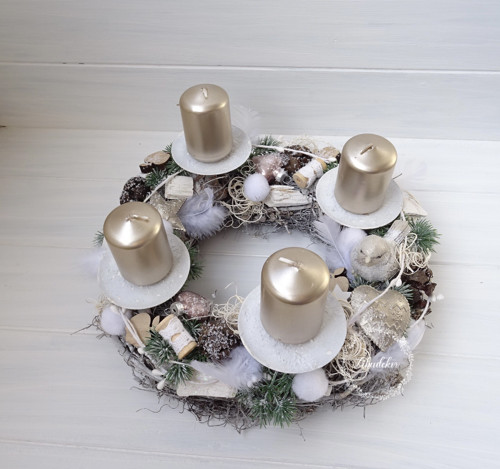 “ Adventní” věnec s ptáčkem — foto 2