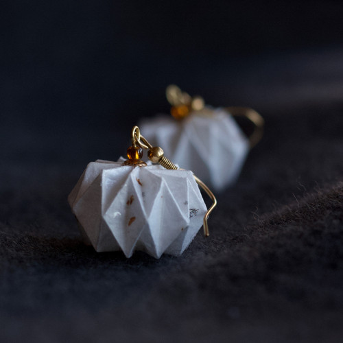 Origami náušnice "bílé jako sníh" — foto 6