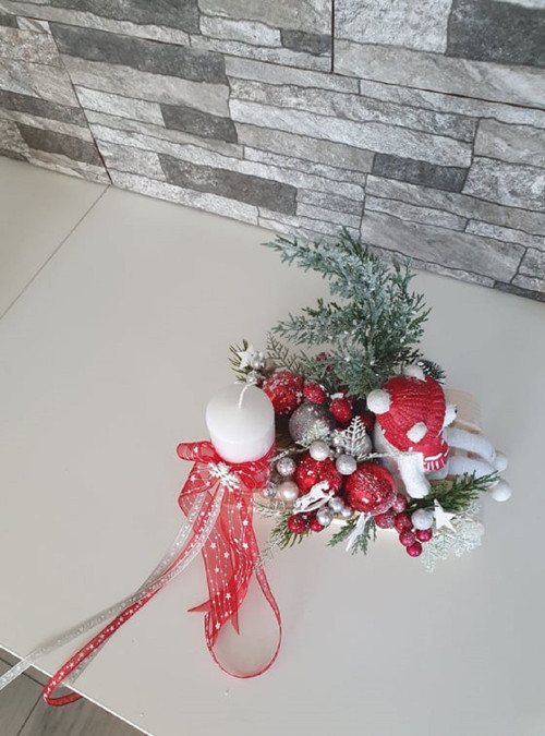 Vánoční sáňky - dekorace — foto 3