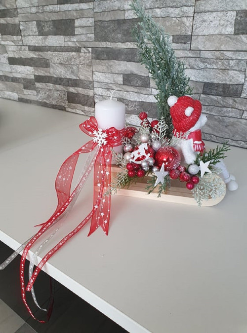Vánoční sáňky - dekorace — foto 2