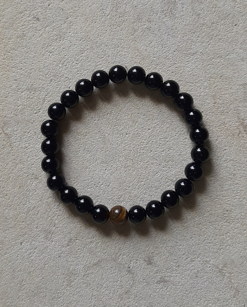 Pánský náramek onyx a tygří oko — foto 5