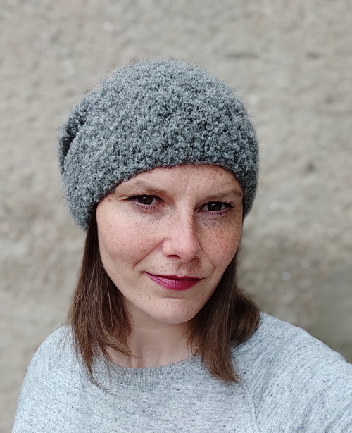 Dámská čepice ŠEDÁ 80% alpaka — foto 6