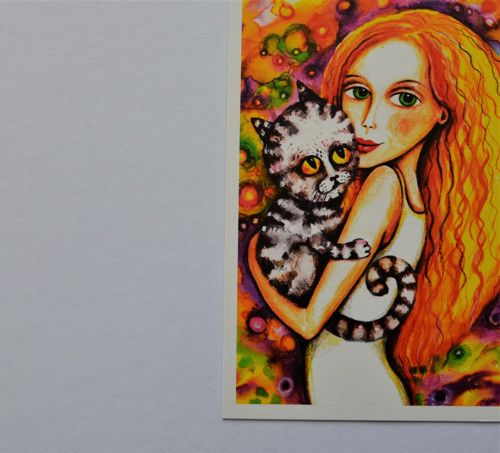Dívka s kočkou — foto 2
