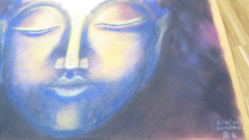 Budha, originál malby pastel A3 — foto 2
