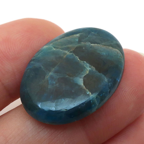 Kabošon modrý apatit ovál 26mm — foto 4