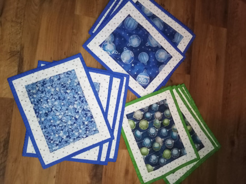 Vánoční prostírání v modrozelené — foto 3