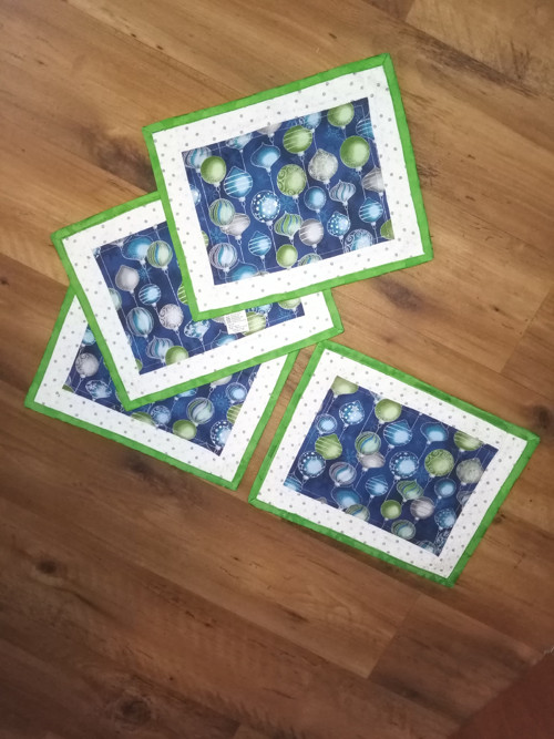 Vánoční prostírání v modrozelené — foto 2