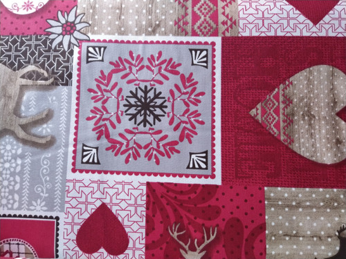 Vánoční patchwork na potahové 100% bavlně — foto 3