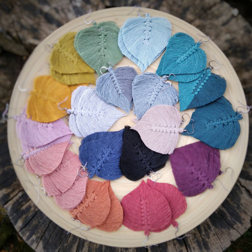 Macrame listy - tyrkysové — foto 2