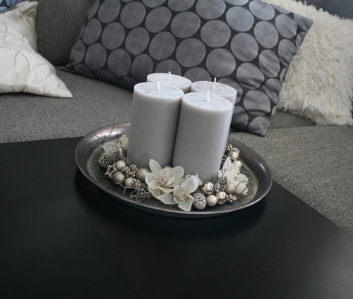 Adventní svícen s magnoliemi — foto 2