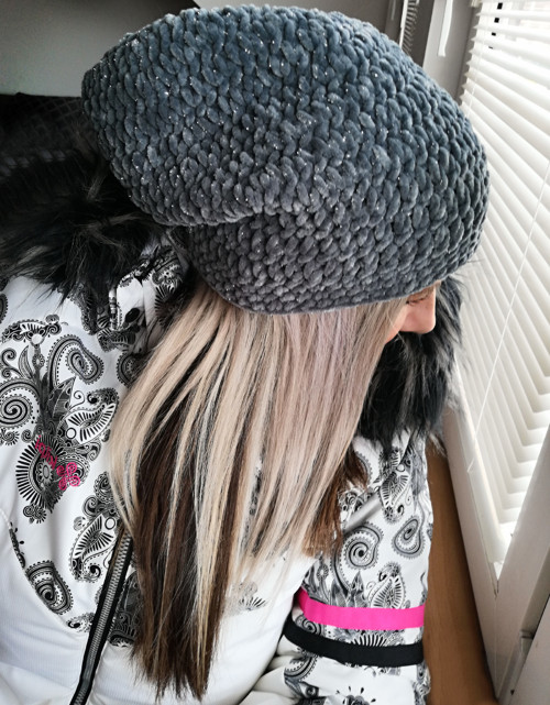 Sametová háčkovaná houmeleska /SKLADEM — foto 2