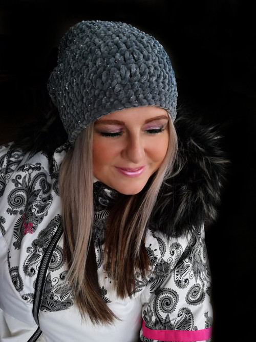 Sametová háčkovaná houmeleska /SKLADEM — foto 3