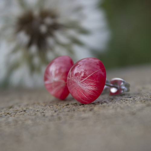 Náušnice chmýří pampelišky 12 mm — foto 4