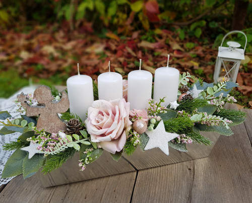 Adventní svícen s andělkou — foto 3