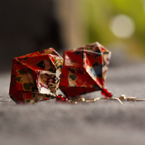 Origami náušnice – podzimní #2 — foto 2