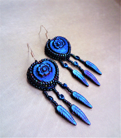 Náušnice Blue Hearts — foto 4