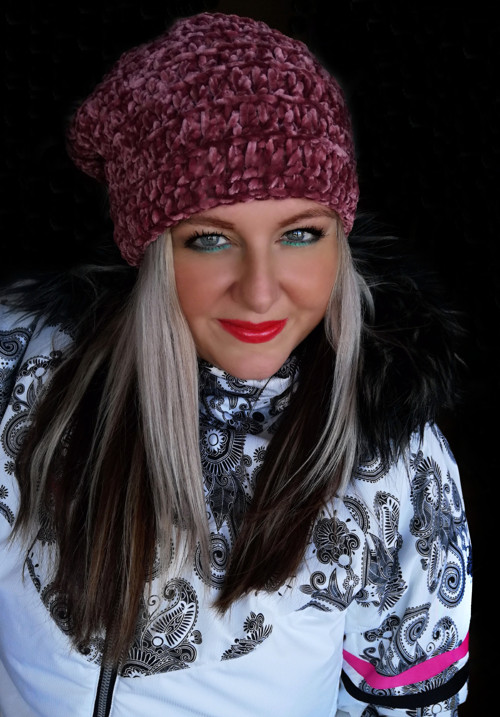 Sametová háčkovaná houmeleska /SKLADEM — foto 2