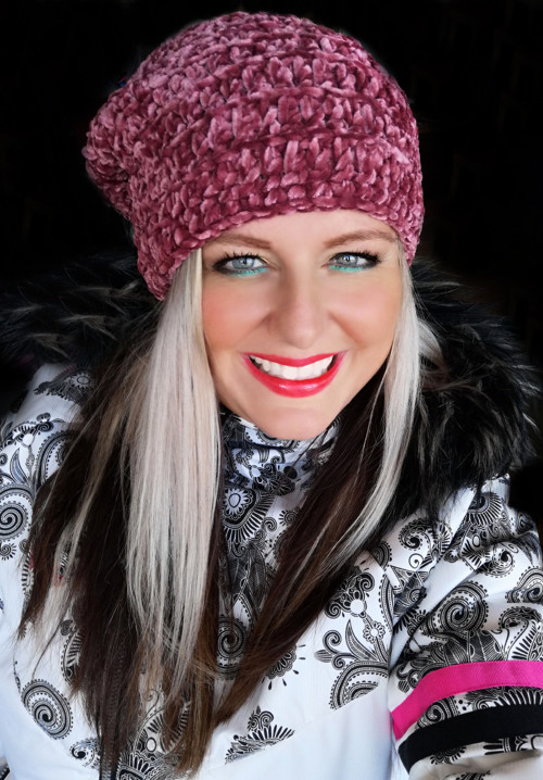 Sametová háčkovaná houmeleska /SKLADEM — foto 3