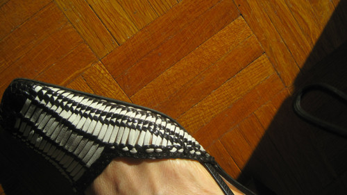 Černobílé pravé kožené boty elegantní!!! — foto 2