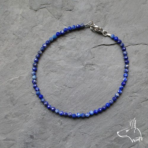 Lapis lazuli náramek broušený — foto 3