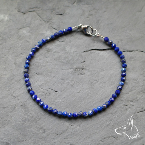 Lapis lazuli náramek broušený — foto 3