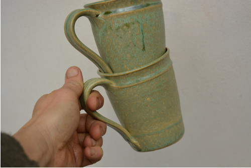 Zelené strakaté latté šálky 270 ml — foto 5