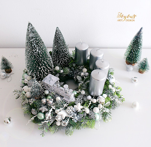 Třpytivý pohádkový adventní věnec — foto 2