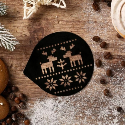 1 pc Craft, Diy, Coffee Stencil Deer "pletený — foto 2