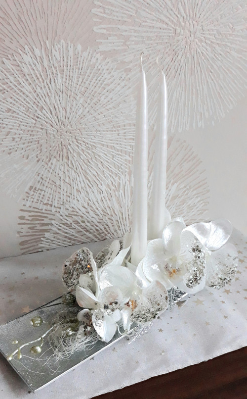 Vánoční svícen s orchidejí — foto 2
