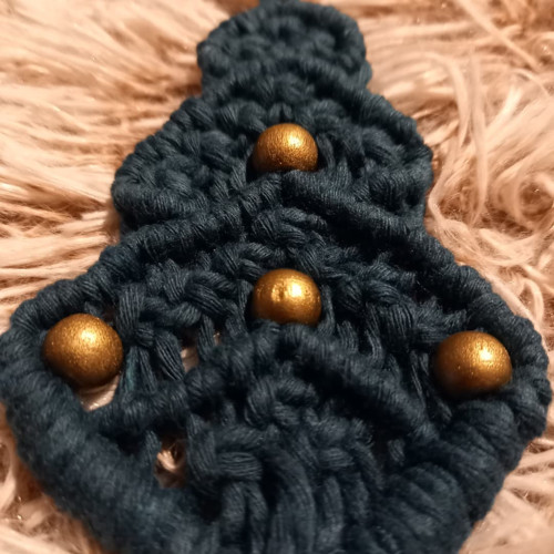 Macrame vánoční dekorace - ozdoba - stromeček — foto 2