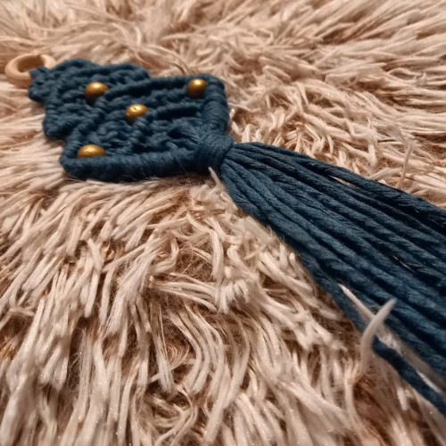 Macrame vánoční dekorace - ozdoba - stromeček — foto 3