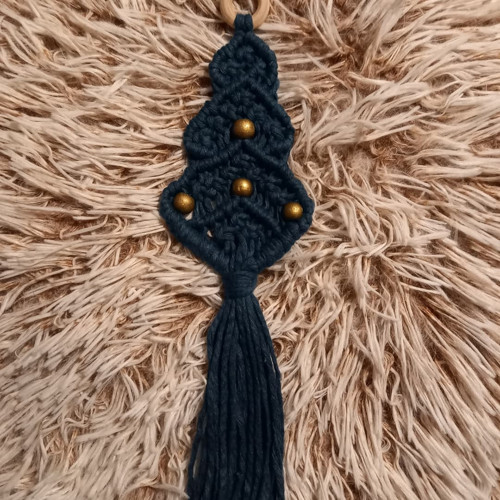 Macrame vánoční dekorace - ozdoba - stromeček — foto 4