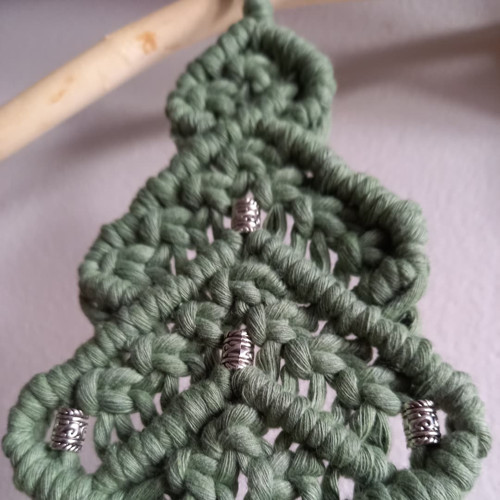 Macrame vánoční dekorace - ozdoba - stromeček — foto 3