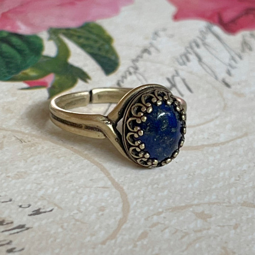 Filigránový prsten s lapisem lazuli — foto 3