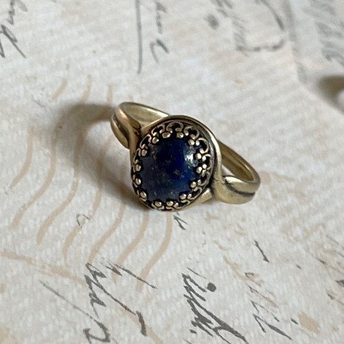 Filigránový prsten s lapisem lazuli — foto 2