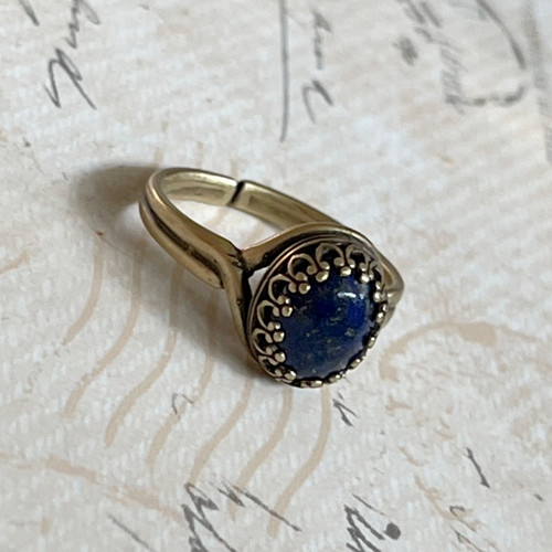 Filigránový prsten s lapisem lazuli — foto 4