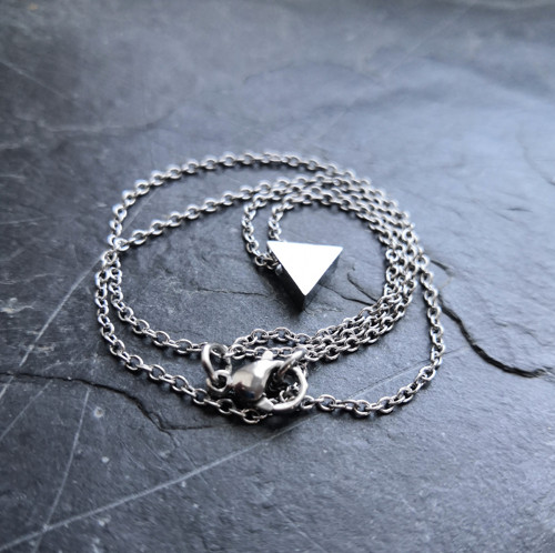 Ocelový náhrdelník*sweet triangle*stříbrný — foto 5