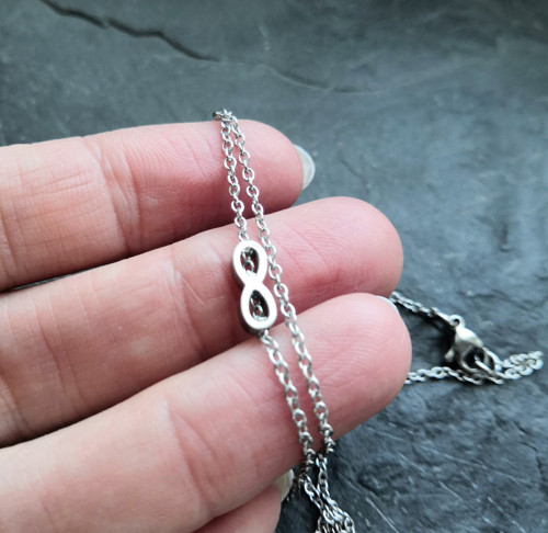 Ocelový náhrdelník*sweet infinity*stříbrný — foto 4