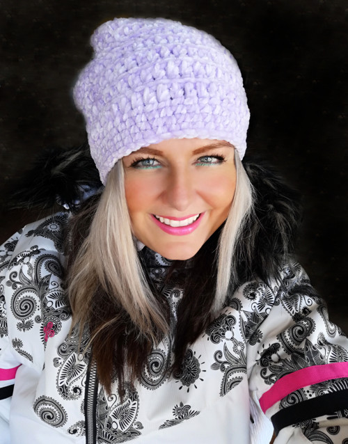 Sametová háčkovaná houmeleska /SKLADEM — foto 3