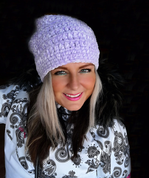 Sametová háčkovaná houmeleska /SKLADEM — foto 2