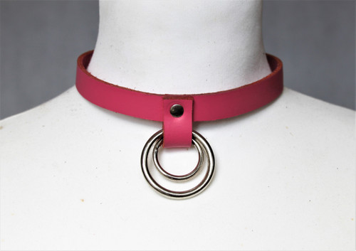 Kožený Choker s kruhy — foto 2