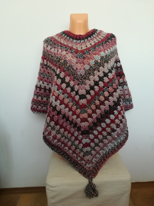 Podzimní teplé poncho — foto 2