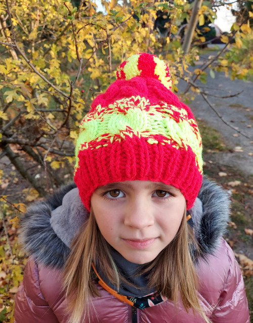 Pletená zimní čepička — foto 5
