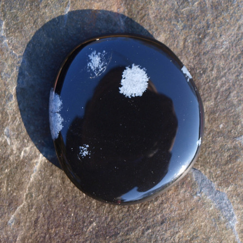 Obsidián vločkový, placka — foto 3
