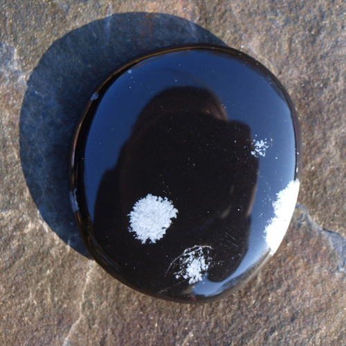 Obsidián vločkový, placka — foto 2