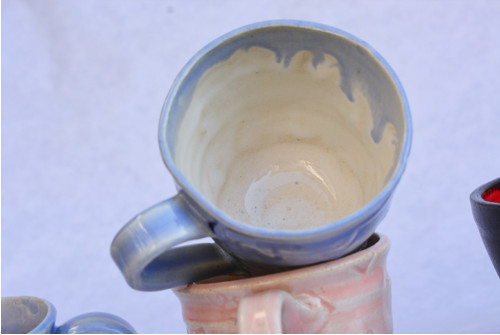 Modré kafíčko se srdíčky, 160 ml — foto 2