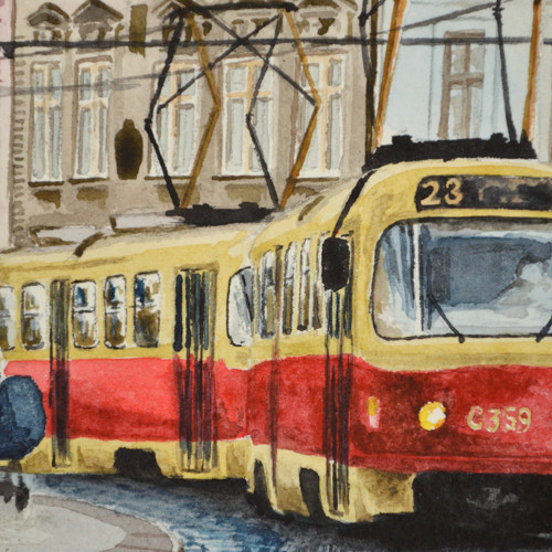 Akvarel "Praha, Malá strana" — foto 3