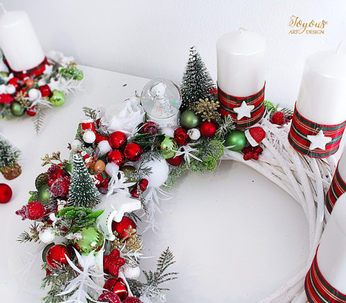 Třpytivý pohádkový adventní věnec — foto 2