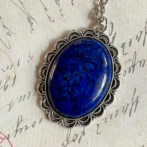 Vintage náhrdelník s lapisem lazuli — foto 2